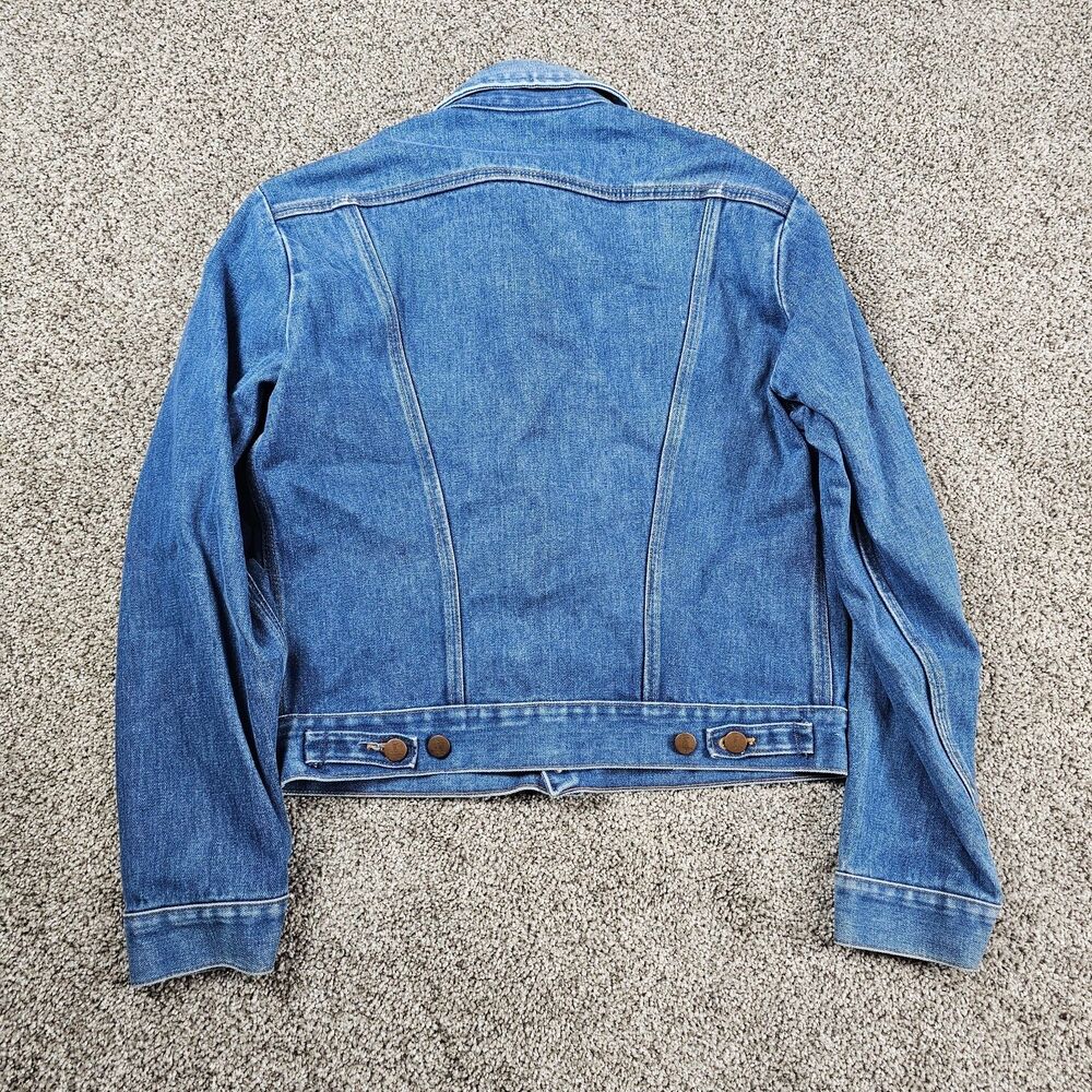 Vintage Wrangler Jacket Mens Small 126NV No Fault Denim Jean 1970s Distress USA - Picture 2 of 12